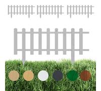 Floranica Set da 4 Staccionata in Legno per Giardino 30 cm x 100 cm Bianco Recinzione decorativa da giardino Esterno Steccato in Legno di Pino impregnato Bordure per recinzioni