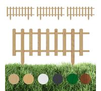 Floranica Set da 4 Staccionata in Legno per Giardino 30 cm x 100 cm Natur Recinzione decorativa da giardino Esterno Steccato in Legno di Pino impregnato Bordure per recinzioni