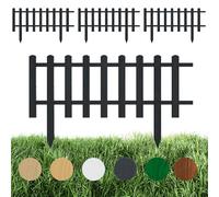 Floranica Set da 4 Staccionata in Legno per Giardino 40 cm x 100 cm Antracite Recinzione decorativa da giardino Esterno Steccato in Legno di Pino impregnato Bordure per recinzioni