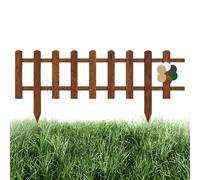 Floranica Set da 4 Staccionata in Legno per Giardino 40 cm x 100 cm Marrone Recinzione decorativa da giardino Esterno Steccato in Legno di Pino impregnato Bordure per recinzioni