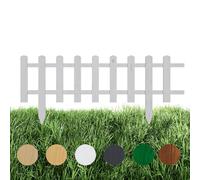 Floranica Staccionata in Legno per Giardino 20 cm x 100 cm Bianco Recinzione decorativa da giardino Esterno Steccato in Legno di Pino impregnato Bordure per recinzioni