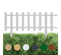 Floranica Staccionata in Legno per Giardino 30 cm x 100 cm Bianco Recinzione decorativa da giardino Esterno Steccato in Legno di Pino impregnato Bordure per recinzioni