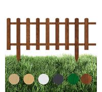 Floranica Staccionata in Legno per Giardino 30 cm x 100 cm Marrone Recinzione decorativa da giardino Esterno Steccato in Legno di Pino impregnato Bordure per recinzioni