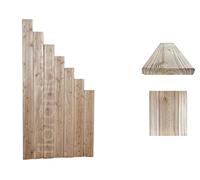 Floranica Tavole Lisce in Legno di larice Listello in Legno Non impregnato Pannelli Legno Pavimento per Esterno Listelli Legno Assi di Legno 5 Pezzi, Lunghezza: 60 cm