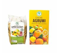 Floravibe Kit Agrumi Completo: Lupini Macinati Bio 800g + Concime NPK 13-5-20 1Kg - Biologico e Minerale per Limoni, Arance, Mandarini - Nutrizione Completa - Made in Italy