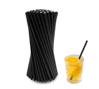 FloraVigo 100 cannucce di carta, cannucce nere, cannucce di carta biodegradabili, perfette per cocktail, caffè, bevande e tutte le occasioni