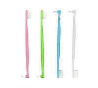 FloraVigo 4 pezzi spazzolino ortodontico, spazzolino bifacciale a forma di V con setole morbide per la pulizia delle parentesi graffe e dei dettagli, rimozione della placca e del tartaro (colori