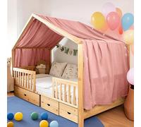 FloraVigo Copriletto per la casa, realizzato a mano in mussola di cotone, 100% baldacchino in tessuto per decorazione letto di casa, per ragazze e ragazzi, adatto per bambini - Tenda per lettino (132