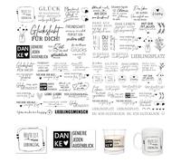 FloraVigo Easy Rub On Sticker, Easy Rub Sticker, ca. A5 19 x 14 cm, decorazione per compleanno, Keraflott, matrimonio, casa, pellicola per mobili, vetro, legno, album fotografico (4 pezzi)