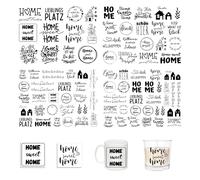 FloraVigo Easy Rub On Sticker, Easy Rub Sticker, ca. A5 19 x 14 cm, decorazione per compleanno, Keraflott, matrimonio, casa, pellicola per mobili, vetro, legno, album fotografici, decorazioni fai da