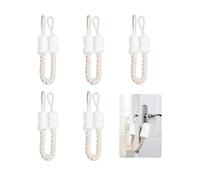 FloraVigo Protezione per fune da porta, 5 pezzi, corda di arresto per porta, fune multifunzionale, per porte, animali domestici e bambini, protezione per le dita, 60 cm