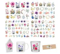 FloraVigo Rub On Sticker circa A5 19 x 14 cm - Scritta decorativa per compleanno, Keraflott, matrimonio, casa, pellicola trasferibile per mobili, vetro, legno, album fotografico, decorazioni fai da te