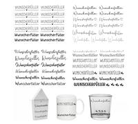 FloraVigo Rub On Sticker circa A5 19 x 14 cm - Scritta decorativa per compleanno, Keraflott, matrimonio, casa, pellicola trasferibile per mobili, vetro, legno, album fotografico, decorazioni fai da te