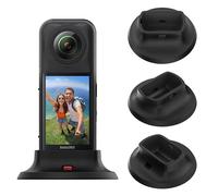 FloraVigo Supporto Insta 360 X5 per accessori Insta360 X5, supporto fisso Insta 360 X5 in silicone, scrivania stabile, antiscivolo e anticaduta, retro adesivo (X5-round)