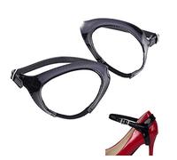 Florawang Cinghie per scarpe rimovibili per mantenere i piedi saldamente nella scarpa, con tacchi alti, décolleté, Pelle laccata nera., 2 Stück (1er Pack)