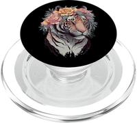 Floreale Acquerello Tigre Fiore Corona Tiger Amante PopSockets PopGrip per MagSafe