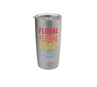 floreale Bicchiere termico in acciaio inox doppia parete