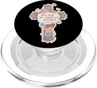 Floreale con Dio Tutte le cose sono possibili Matteo 19:26 Bibbia PopSockets PopGrip per MagSafe