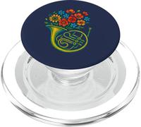 Floreale Corno Francese Music Lover Botanical Instrument Design PopSockets PopGrip per MagSafe