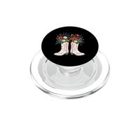 Floreale Cowboy Stivali Cowgirl Rodeo Southern Wild West Texas PopSockets PopGrip per MagSafe