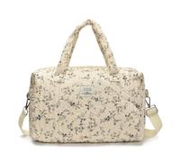 Floreale Del Bambino Della Borsa Del Pannolino Tote Mamma Borsa Carino Cotone Pannolino Borse Crossbody Borse Per Il Bambino per La Ragazza Pañaleras Para Beb, bianco sporco