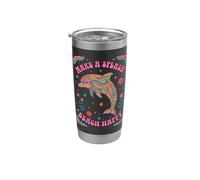 Floreale delfino rendere Splash Groovy Spiaggia Vacanza Vibes Bicchiere termico in acciaio inox doppia parete