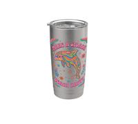 Floreale delfino rendere Splash Groovy Spiaggia Vacanza Vibes Bicchiere termico in acciaio inox doppia parete