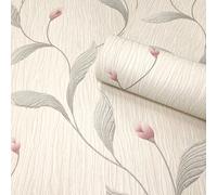 Floreale Drappeggiato Tessuto Seta Parati Tiffany Testurizzati Vinile Belgravia
