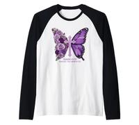 Floreale Farfalla Isaia 41:1 Versetto Bibbia Consapevolezza Lupus Maglia con Maniche Raglan