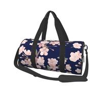 Floreale Fiore Di Ciliegio Sakura Blu Navy, Borsone da viaggio di grande capacità Borsa rotonda Borsa da viaggio sportiva Borsa da viaggio Borsa da fitness