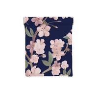 Floreale Fiore Di Ciliegio Sakura Blu Navy, Spremere il portafoglio superiore da donna Borsa portaoggetti Piccola portamonete Portamonete