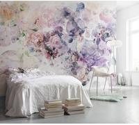 Floreale Foto Parati Viola Chiaro Premium Decorazione Muro 368x248cm Donna