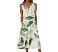 Floreale Loose Fit per le Donne Estate Autunno Senza Maniche Vneck Maxi Lungo Spiaggia Abiti Hawaiani Prendisole Donne 2025, P-211 Colorato, 3XL