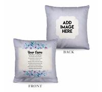 Floreale - Memoria Poesia - 26cm x 26cm - Personalizzato Cuscino