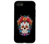 Floreale Messicano Teschio Giorno Dei Morti Dia De Muertos Custodia per iPhone SE (2020) / 7 / 8