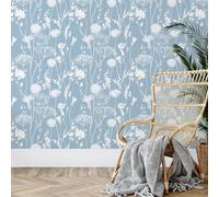 Olmaria Carta da Parati Botanico Floreale Catherine Lansfield Muriva 165583 Blu