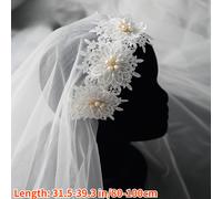 Floreale Perline Pizzo Sposa Matrimonio Velo Fascia per Capelli Copricapo Rétro