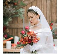 Floreale Perline Pizzo Sposa Matrimonio Velo Fascia per Capelli Copricapo Rétro