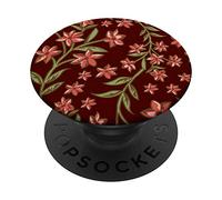 Floreale rosso acquerello fiori PopSockets PopGrip Intercambiabile