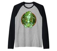 Floreale Spirito della Foresta Natura Botanica Fata Fantasia Maglia con Maniche Raglan