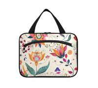 Floreale Stile Vintage Hanging Borsa da Viaggio per le Donne con Gancio, Designer Caso Pieghevole per Articoli da toeletta per Viaggio Must Haves Hotel envase para Perfume de L
