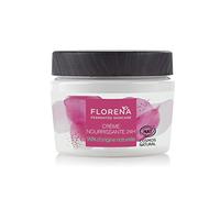FLORENA Crema nutriente 24H con olio d'oliva e camelia fermentati (1 x 50 ml), idratante viso per tutti i tipi di pelle, trattamento viso nutriente a lunga durata