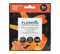 FLORENA Fermented Skincare Patch Occhi Rimpolpanti, Maschera occhi con caprifoglio biofermentato e acido ialuronico, Contorno occhi antirughe infuso di 10 ml di siero