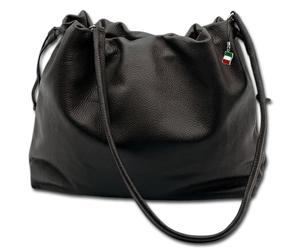Florence Beuteltasche Donna In Vera Pelle Nero OTF197S1 42x30x8cm