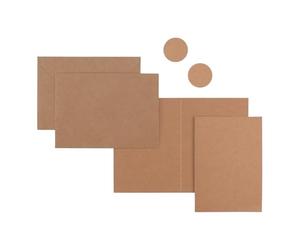 Florence Biglietti 50x e Buste Postali 50x di Colore Kraft (Marrone) - Papercraft - Biglietti e Buste Semplici per i Tuoi Accessori per la Creazione di Biglietti e per lo Scrapbook - Pieghevoli