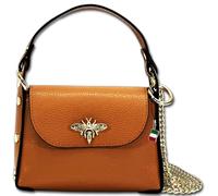 Florence Borsa a Tracolla Ape Donna Borsa Vera Pelle Marrone Chiaro OTF831C5