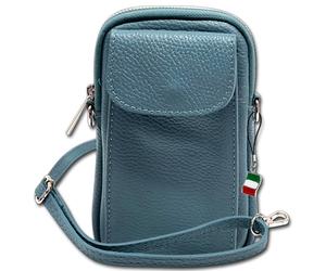 Florence Borsa Mini Da Donna In Vera Pelle Blu Chiaro OTF827H