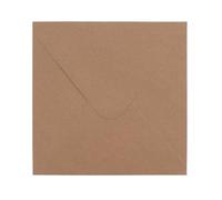 Florence Buste 14 x 14 - Kraft - 100 pezzi - 120 g/m² - Buste autoadesive per partecipare a matrimoni, cartoline, inviti, biglietti di auguri