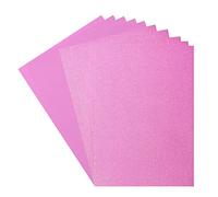 vaessen creative Florence Cartoncino 216 Carta Glitterata (250 g/m, A4, 10 Fogli, per Scrapbooking, Creazione di Biglietti, Fustellatura e Altro Mestiere, Rosa Chiaro & Rosa