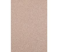 Florence Cartoncino glitterato, formato A4, colore champagne, 5 fogli di carta per scrapbooking, per realizzare biglietti e altri lavori con la carta, 250 g/m²